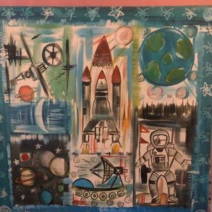 Homegoods space canvas picture